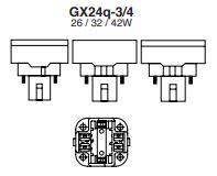 GX24Q-3 Base CFL 26W/32W/42W